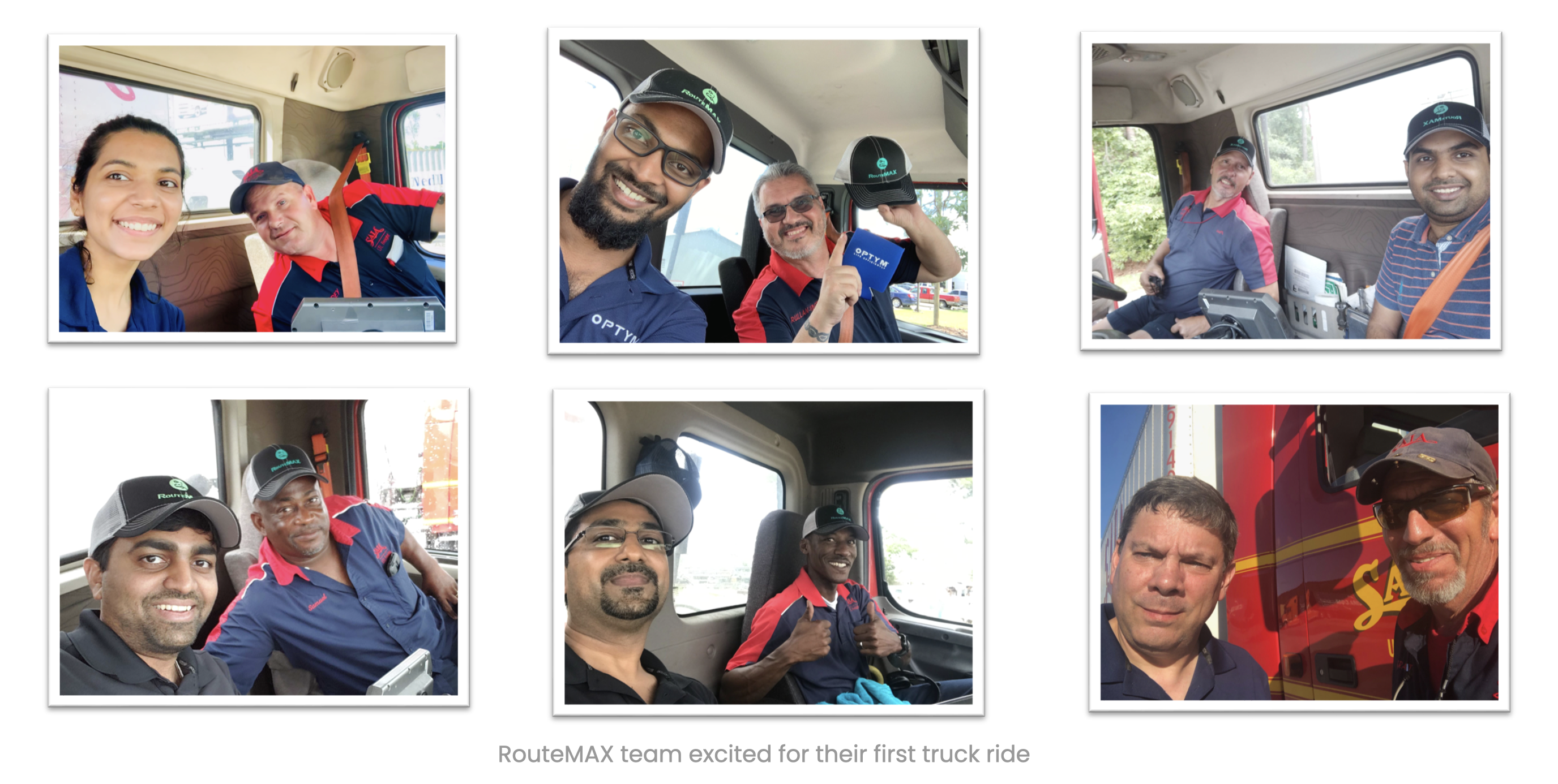 Field trip team with the drivers